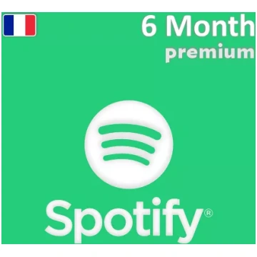 Spotify Premium dāvanu karte 6 mēnešiem (Francija)