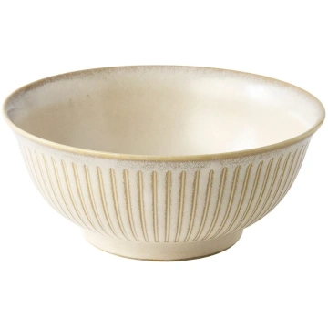 Udon nūdeļu bļoda RIDGED ALABASTER 18 cm, MIJ