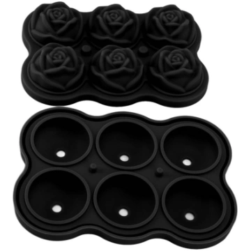 Rose Ice Cube Tray Silicone 6 Cubes No BPA Ice Mak