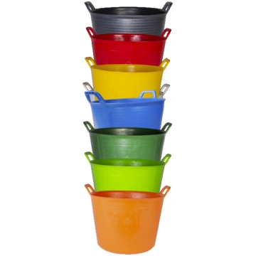 Elastīgs plastmasas spainis "FLEXTUB" 40L, tumši z
