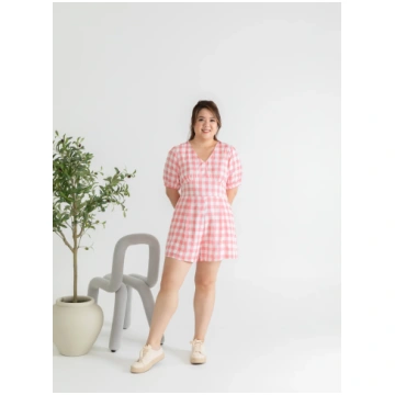 Gingham Romper (Pink) - UK 12