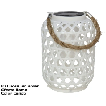 Laterna ar saules bateriju 10 LED balta 15.00 x 15