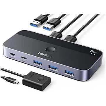UGREEN USB Switch 2PC with 1C3A 3.0 Ports, 2 in 4 