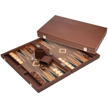 Philos Backgammon Polyegos, large, imitation leath