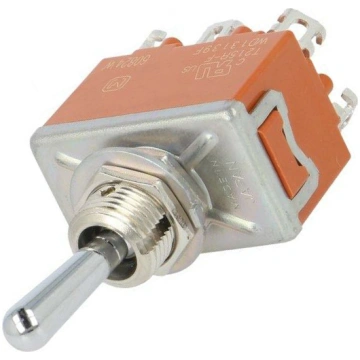 Switch: toggle; Pos: 2; DPDT; ON-(ON); 15A/250VAC;