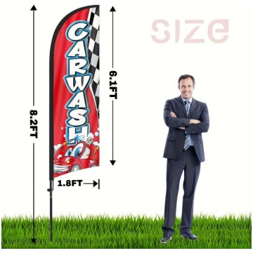 243.84 cm Auto Mazgāšanas Spalvu Karogs Komplekts 