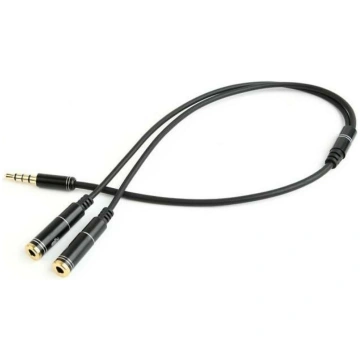 Gembird kabelis 3.5mm 4-pinu uz 3.5mm S+MIC 0.2m m