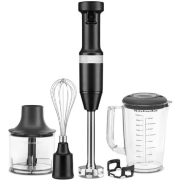 KitchenAid, 180 W, melna - Rokas blenderis, 5KHBV8