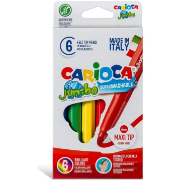Flomasteri CARIOCA JUMBO kartona iepakojums, 6 krā