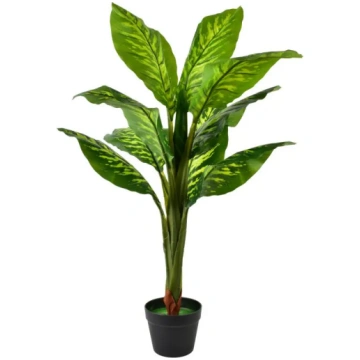 VIRIDIS Kwiat sztuczny 105cm w doniczce Difenbachi