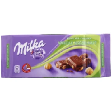 MILKA Whole Hazelnuts piena šokol. ar veseliem laz