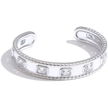 BRACCIALE RIGIDO ARGENTO ZIRCONATO Dubelie.com