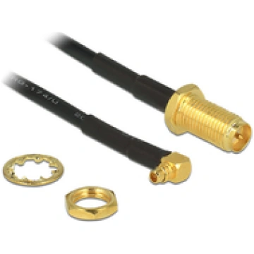 DeLOCK 88936 0.32m RP-SMA MMCX black Koaxialkabel 