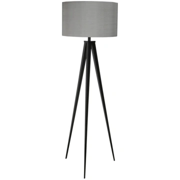 Melna/pelēka stāvlampa Zuiver, ø 50 cm