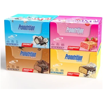 Pack of 4 boxes Pronutrition Bar flavor mix