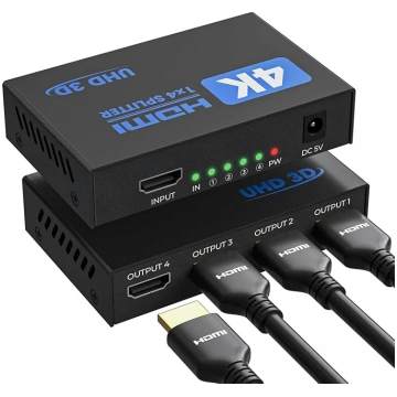 4K HDMI sadalītājs 1 in 4 Out ar EDID HDCP HDR 3D,