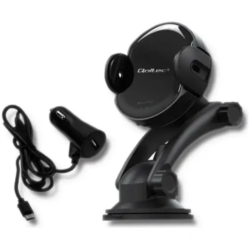 Qoltec Induction Wireless PRO Car Charger with IR 