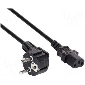 Cable | 3x1.5mm2 | CEE 7/7 (E/F) plug angled,IEC C