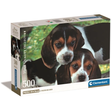 Puzzle 500 HQC BEAGLE PUPPIES Poster Clementoni 35