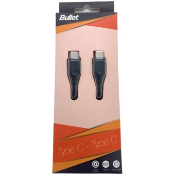 Kabelis - BULLET Type C - Type C 1m 2.4A Black 475