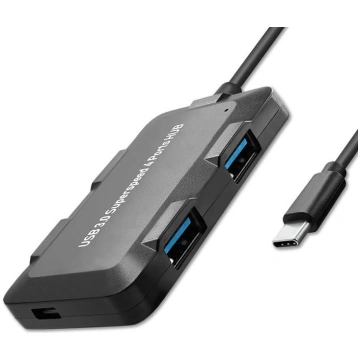 Qoltec Hub Adapter USB-C 3.1 5in1 | 4x USB 3.0 | m