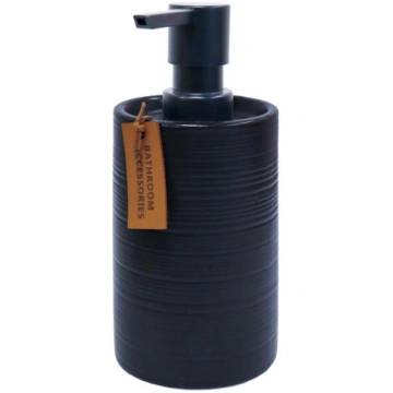 BESK Šķidro ziepju dozators melns, keramika (47509