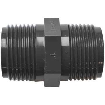 PVC-U Savienojums, Dubultniplis 1/2", Cauruļu Savi