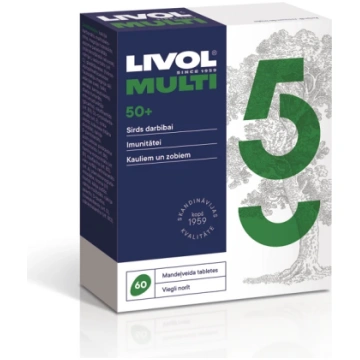 LIVOL MULTI Pieaugušajiem 50+, 60 tabletes