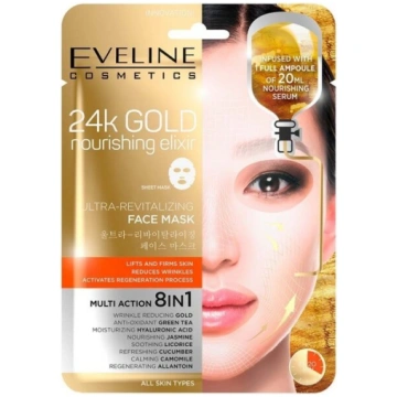 Atsvaidzinoša sejas maska Eveline 24k Gold Nourish