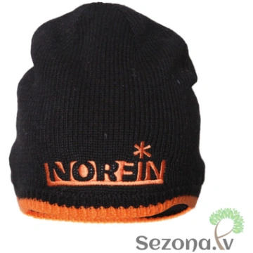 Cepure NORFIN Viking vilnas ar flīsa oderi melna