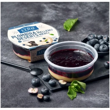 Deserts plombīra ar melleņu mērci 180g, Lido