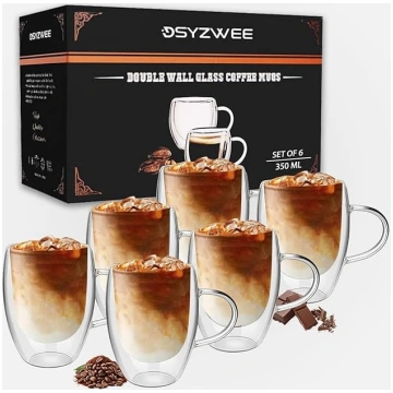 Latte Macchiato glāzes 350 ml, 6 glāžu komplekts, 