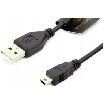 USB kabelis Accura mini 1,8 m melns — Mini USB uz 