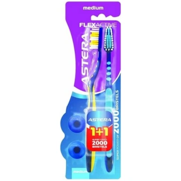 ASTERA Flex Active Duo Pack zobu birste, vidējas c