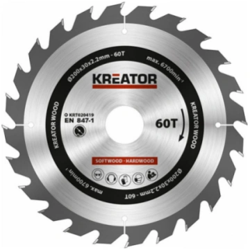 Kreator Zāģa ripa kokam 190x30x2.2mm, 24 zobi Krea