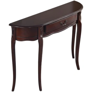 Narrow Crescent Moon Console Table Made of Solid W