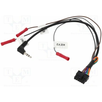 Universal cable for radio; 6pin,Jack 3,5mm,with le