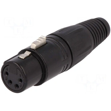 Plug | XLR | female | PIN: 4 | straight | for cabl