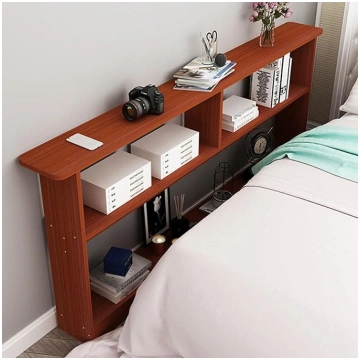 Retro Walnut Sofa Back Console Table with 3 Layer 