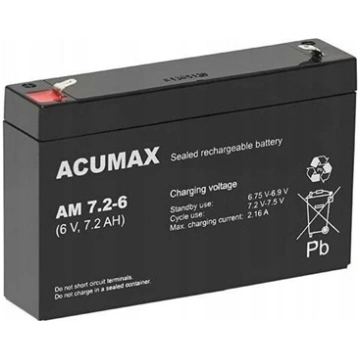 BATTERY 6V 7.2AH/AM7.2-6 ACUMAX EMU AM7.2-6