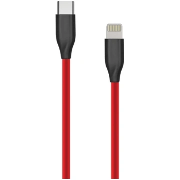 Silicone Cable USB Type C - Lightning, 1m (red) CA