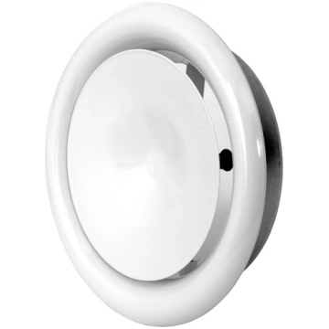 Metāla difuzors EUROPLAST DMP100, Ø100mm, balts