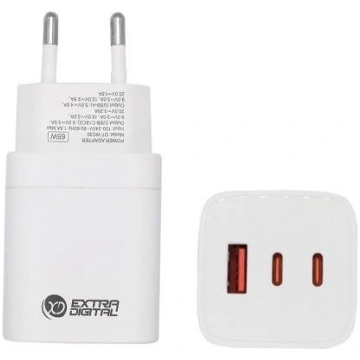 Charger EXTRA DIGITAL GaN 2x USB Type-C, USB Type-