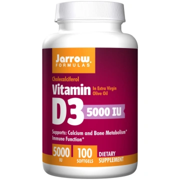 Jarrow Formulas Vitamīns D3, 5000 SV - 100 kapsula