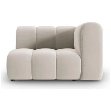 Moduļu dīvāns Micadoni Home Lupine Velvet, bēša kr