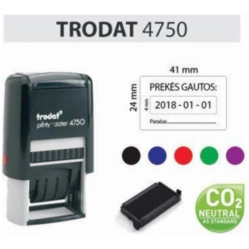 Zīmogs ar datumu T4750 Trodat