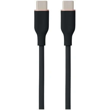 Silicone Cable USB Type-C - Type-C, 60W, (black, 3