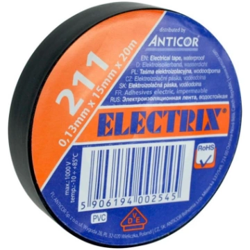 Solight AP02C − Izolācijas lenta 20m, melns