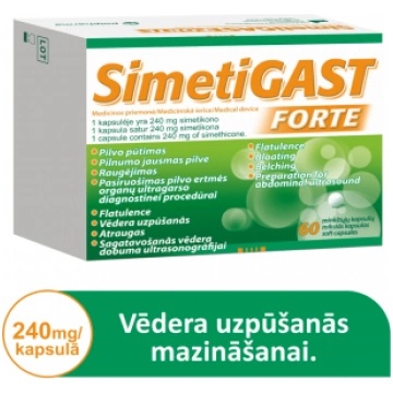 SIMETIGAST FORTE mīkstās kapsulas, 60 gab