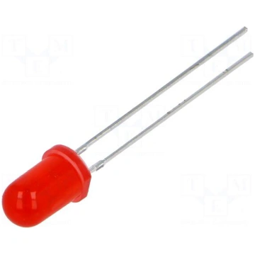 LED | red | 5mm | 750÷1120mcd | 60° | Front: conve